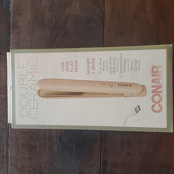 40 Wireless Conair Travel Double Ceramic Mini USB Flat Iron
